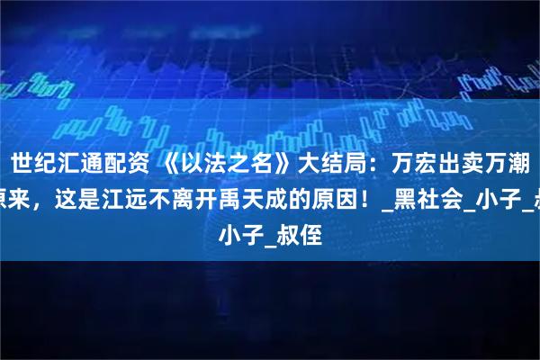 世纪汇通配资 《以法之名》大结局：万宏出卖万潮？原来，这是江远不离开禹天成的原因！_黑社会_小子_叔侄